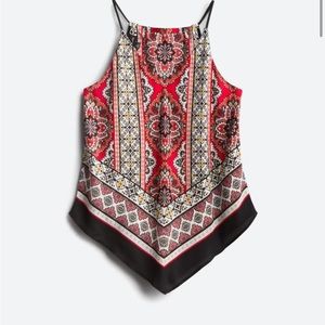 Fortune & Ivy Saira Hankerchief Blouse Red